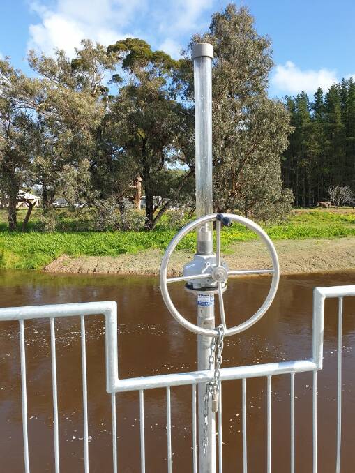A culvert along Chapman Hill Road was illegally tampered with causing water to flow through to the Lower Vasse River threatening homes from flooding. Image supplied.