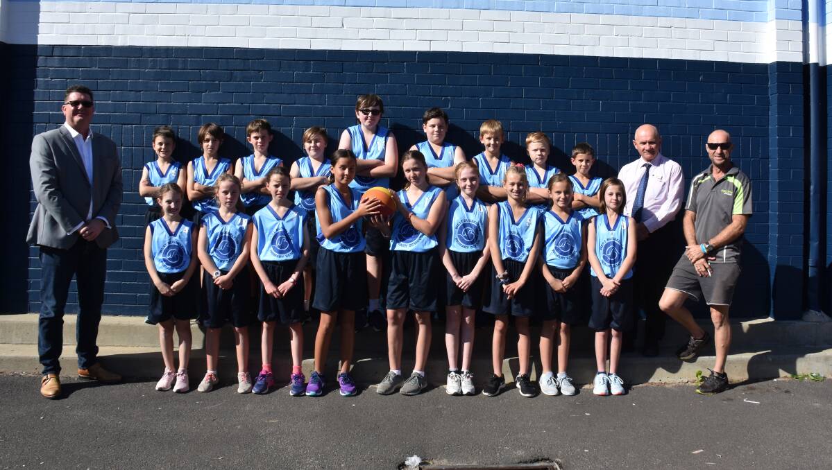 West Busselton Primary School received generous donations from community partners to help buy students new basketball uniforms.