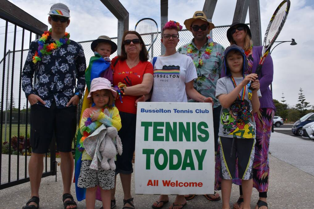 Busselton residents have rallied together to spread their love all message before controversial figure Margaret Court opens the Busselton Tennis Centre.