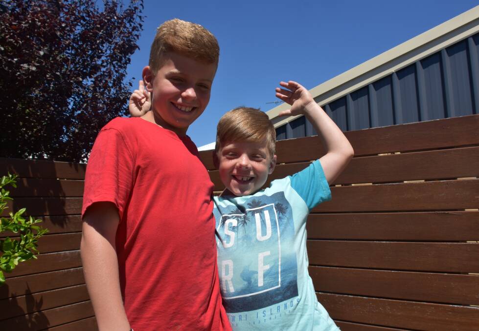 Mason Thomas will join his younger brother Cooper at this year's SunSmart Busselton Jetty Kids Swim to support his sibling who was diagnosed with Perthes' disease.