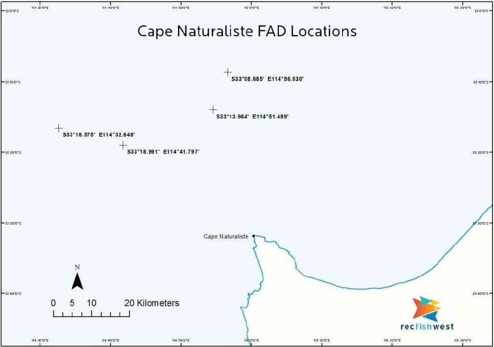 Four Cape Naturaliste FADs will be installed in the next three to four weeks. Image supplied by Recfishwest.