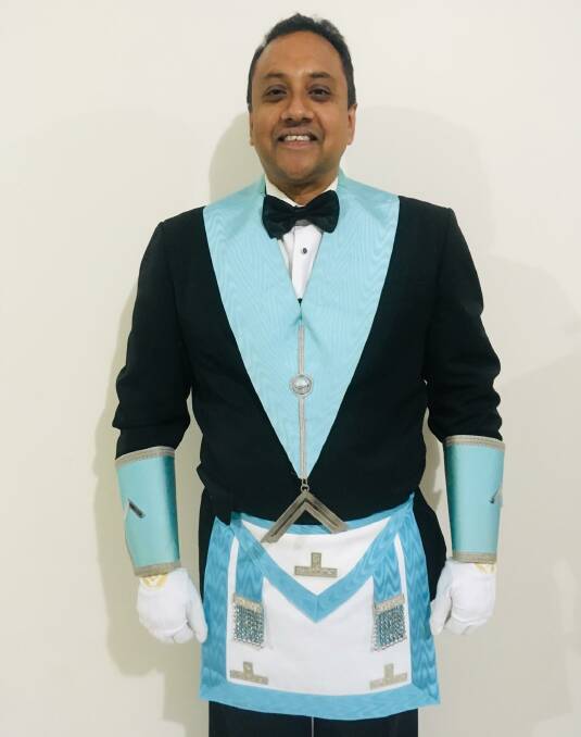 Tarek Rajendram has become the first Sri Lankan to be elected as Master of the Busselton Freemason's Lodge. Image supplied.