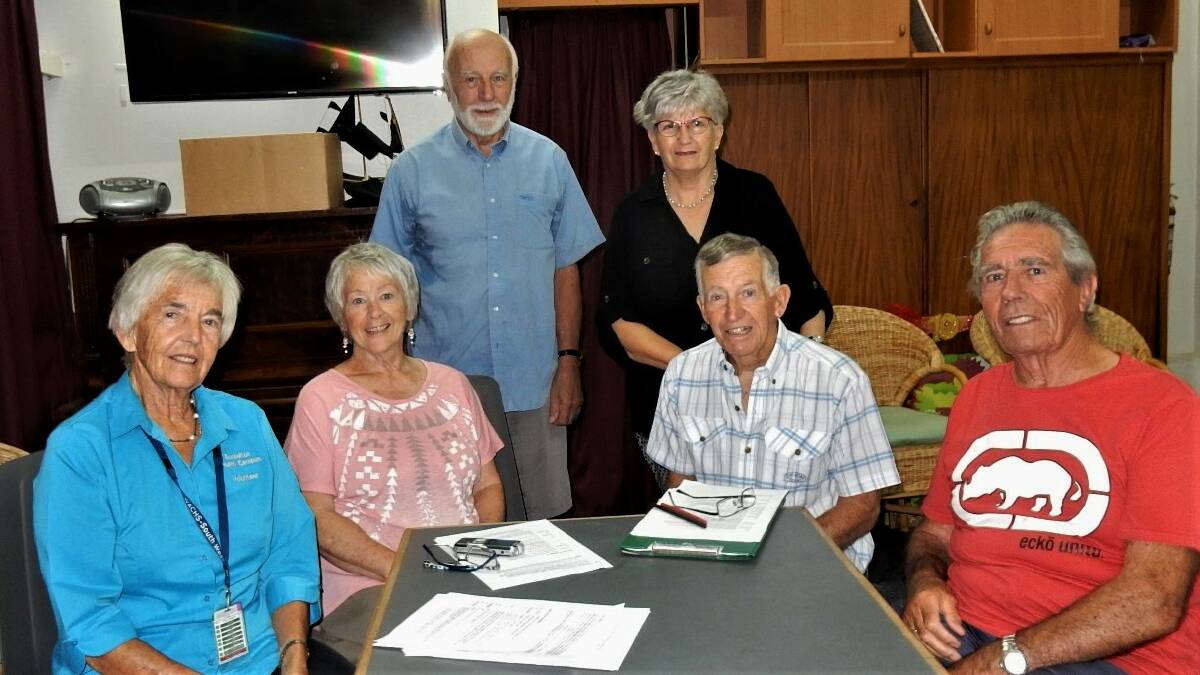 University of the Third Age member Janet Dickson, Busselton Oral History Group member Heather Hill, Richard Liston, UA3 president Joan Parke, Gwyn Cracknell and Frank Dickinson.