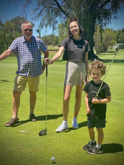 Rotary Club director Ross Johnston, Jackie Fraser and 5-year-old Connor Barrett of Bunbury, who suffers from Cystic Fibrosis.
