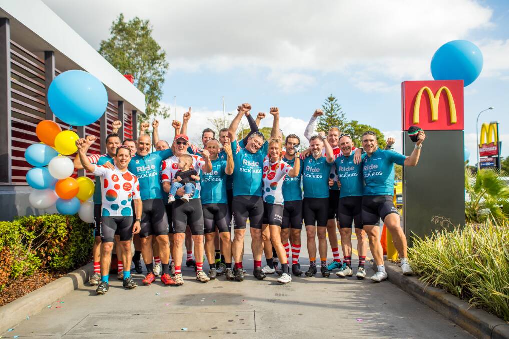 Busselton McDonald's owner John Frankham joined in the ride for sick WA children to help raise money for Ronald McDonald House Charities WA. Image supplied.