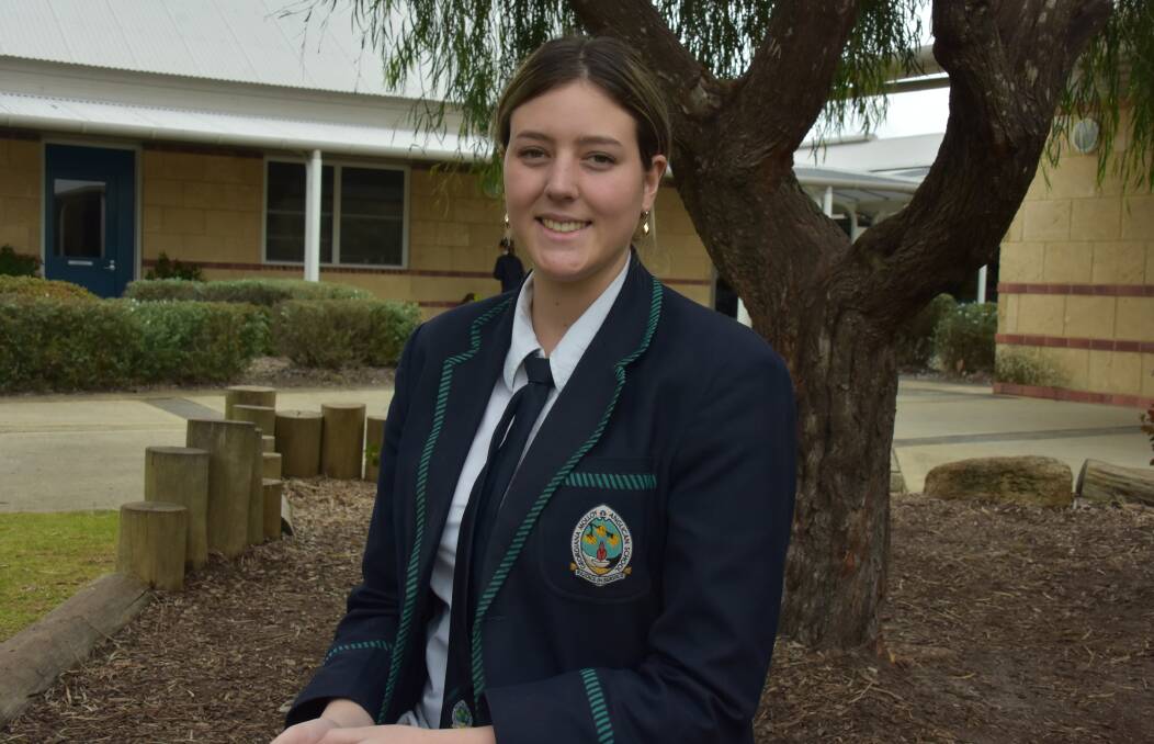 Georgiana Molloy Anglican School Year 12 student Coralie Sandor will speak about sexism in Australia at a White Ribbon event in August.