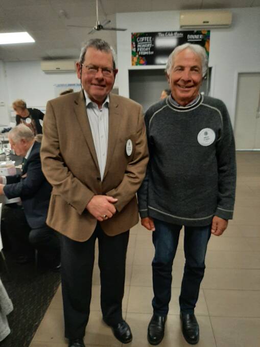 The Dunsborough Lions Club welcomed new president Malcolm van Rensburg who took over from Mick Macri. Image supplied.