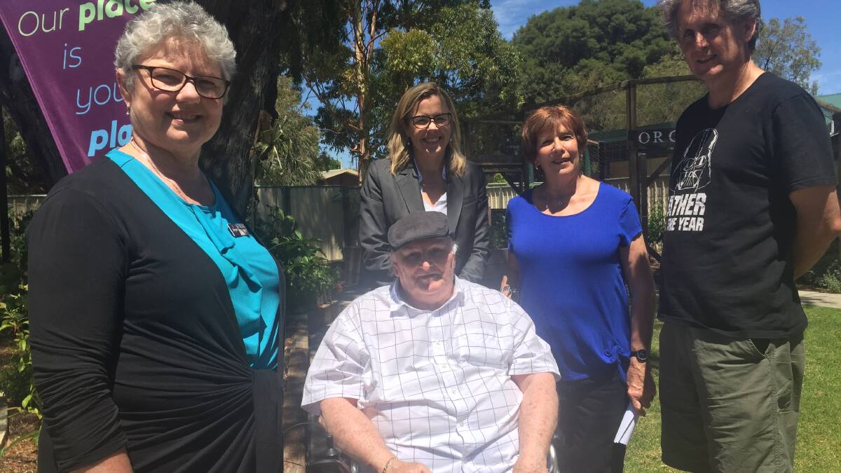 The People Place chief executive officer Rilla Beresford, chairperson Tony Robinson, Vasse MLA Libby Mettam, secretary Pam Morriss and deputy chair Graeme Laird.