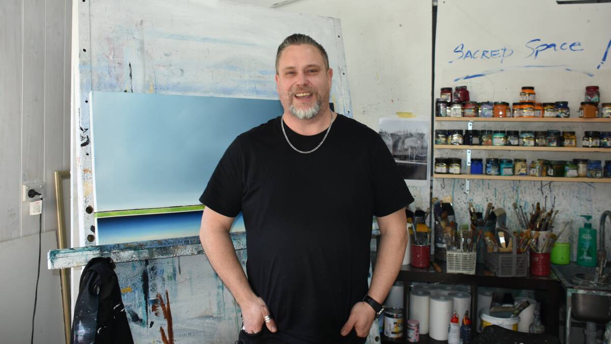 Artist Josh Windram is participating in the 2021 Margaret River Region Open Studios event, where the public can see him in action at his Vasse studio.