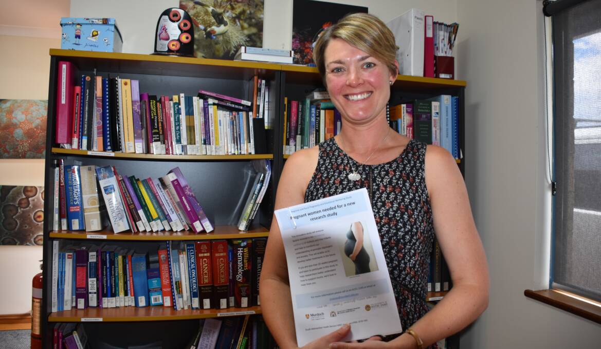 The Rural Clinical School of WA senior lecturer Sarah Moore would like pregnant women in Busselton to take part in a new wellbeing study.

