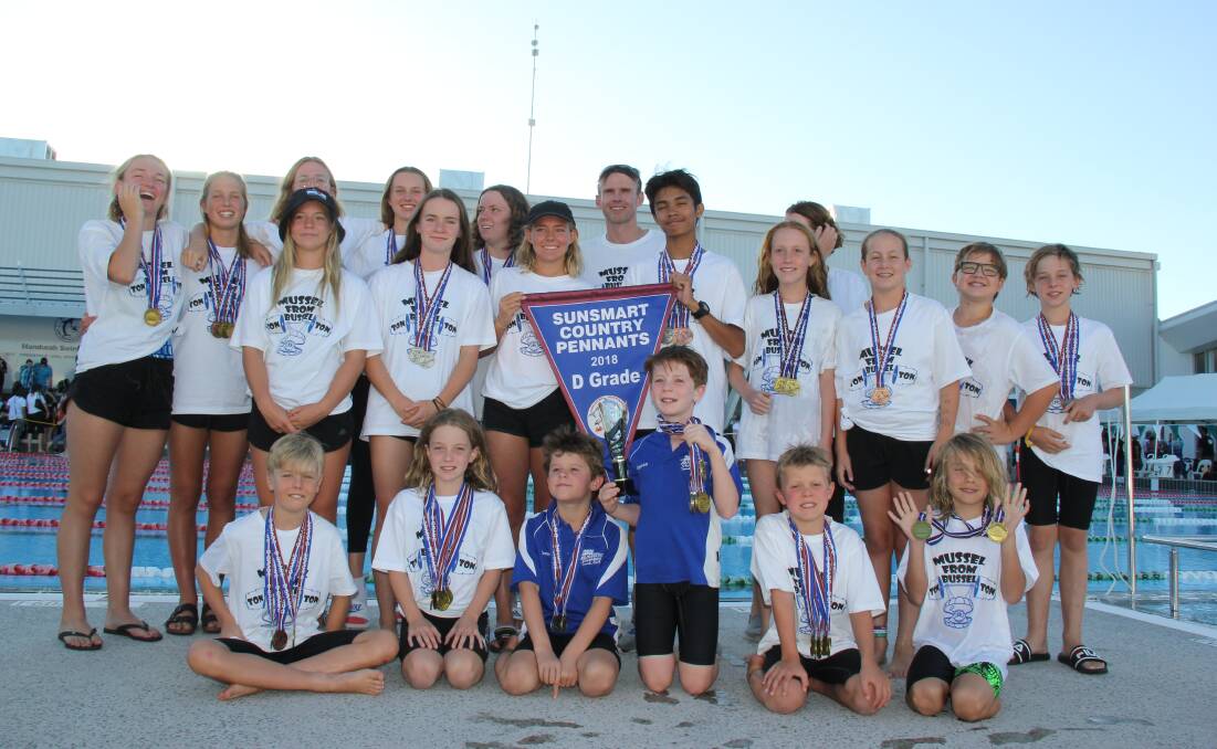 The Busselton Swimming Club came home victorious from Country Pennants. Image supplied.