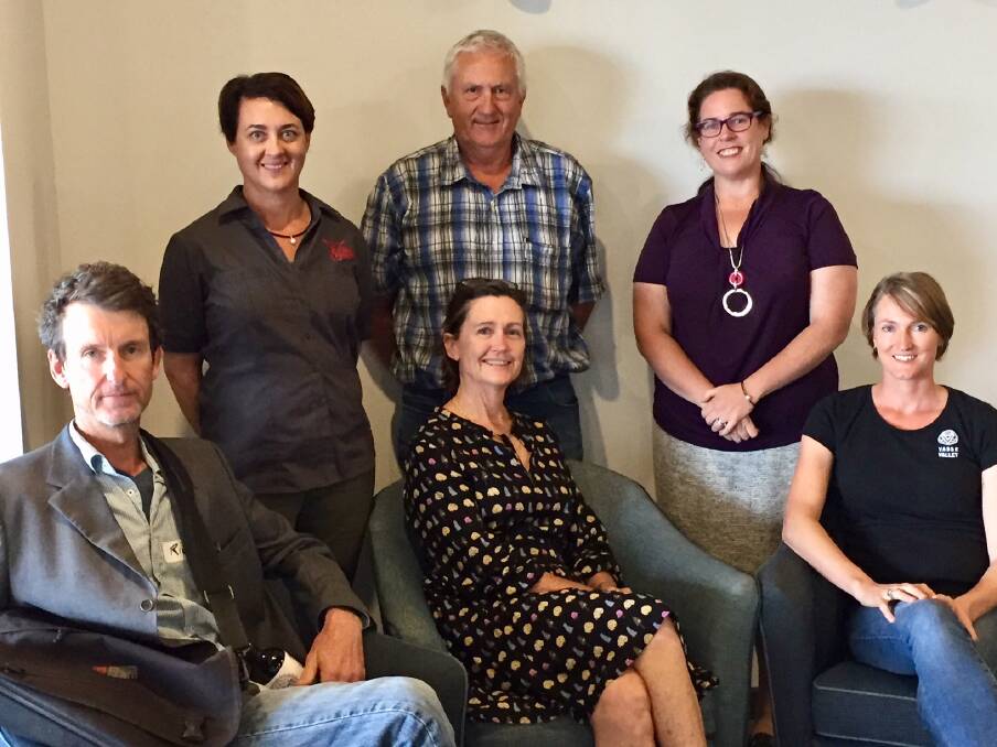 WA Hemp Grower’s Co-operative founding board Richard Davy (Great Southern), Gail Stubber (WAHGC executive officer, South West), Bronwyn Blake (chair, South West), Nicole Botica (vice chair, South West), David Hiscox (Great Southern), Mandy Walker (treasurer, Mid-West). Image supplied.