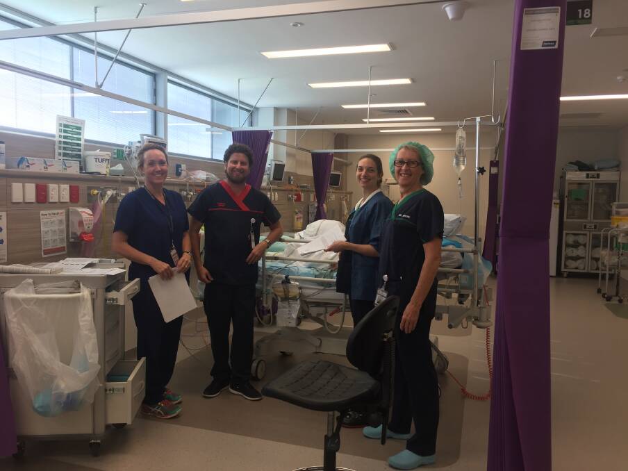 The surgical team responsible for Busselton's Health Campus first ever knee replacement Natasha O’Neill, Drew Harrison, Jill McInytre and Jenny Brown.