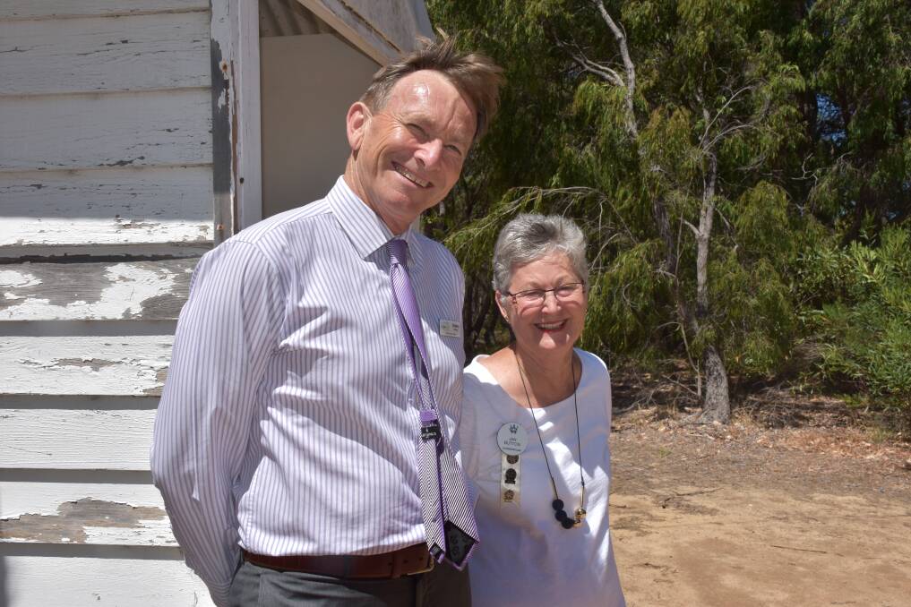 Capecare chief executive officer Stephen Carmody and CWA Dunsborough branch member Jan Button at the site of the proposed Armstrong Village.