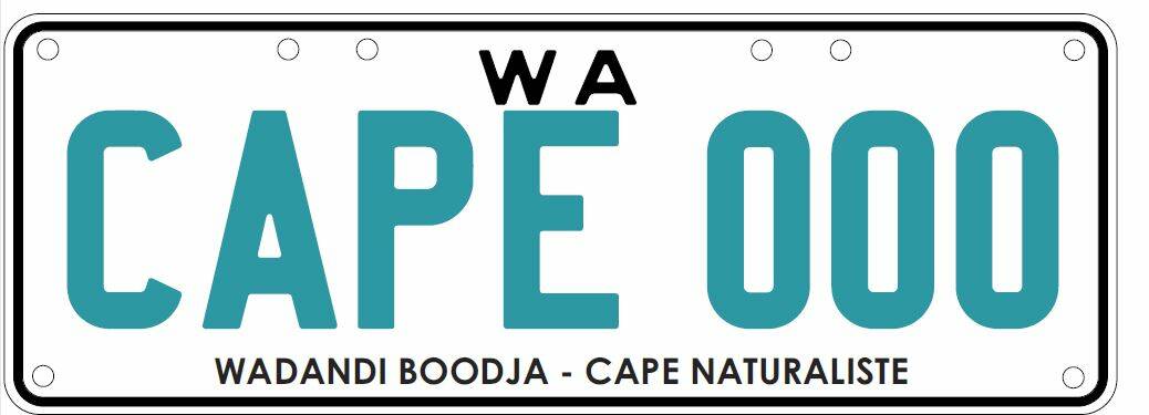 Our Lady of the Cape Primary School in Dunsborough will be auctioning new number plates acknowledging Wadandi Boodja as a fundraiser for the school. Image supplied.
