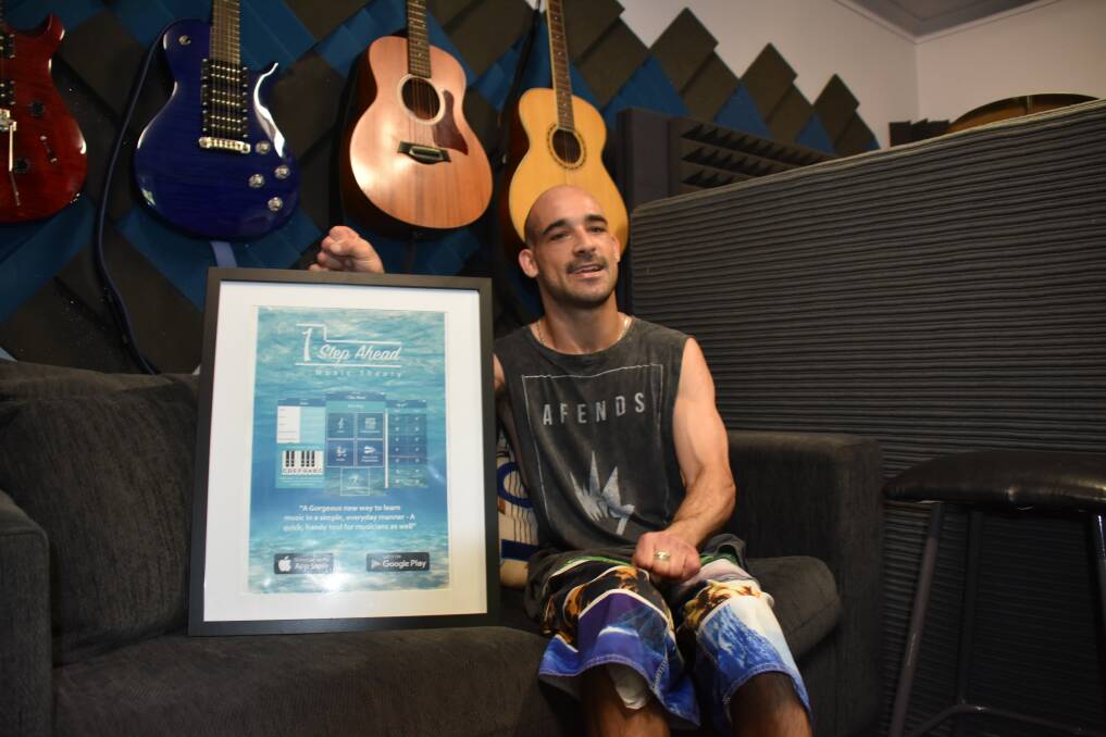 Busselton music producer Kaleb Treacy has developed an app to help music students learn the basics and for musicians to write music.