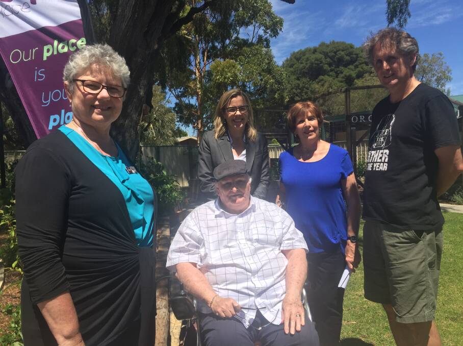 The People Place chief executive officer Rilla Beresford, chairperson Tony Robinson, Vasse MLA Libby Mettam, secretary Pam Morriss and deputy chair Graeme Laird.