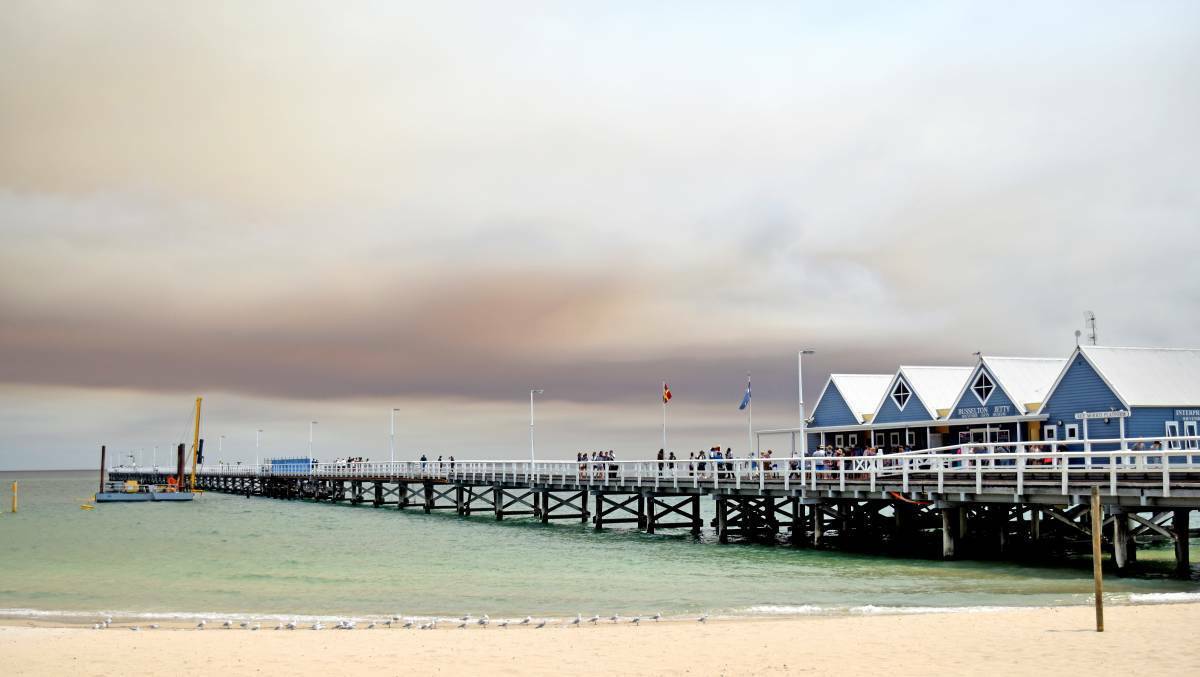 Smoke from prescribed burns in Busselton earlier this year.