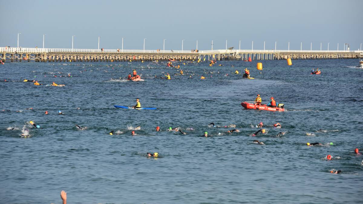 Swimmers were forced to abandon the swim leg of the Ironman event in May last year due to a shark sighting.