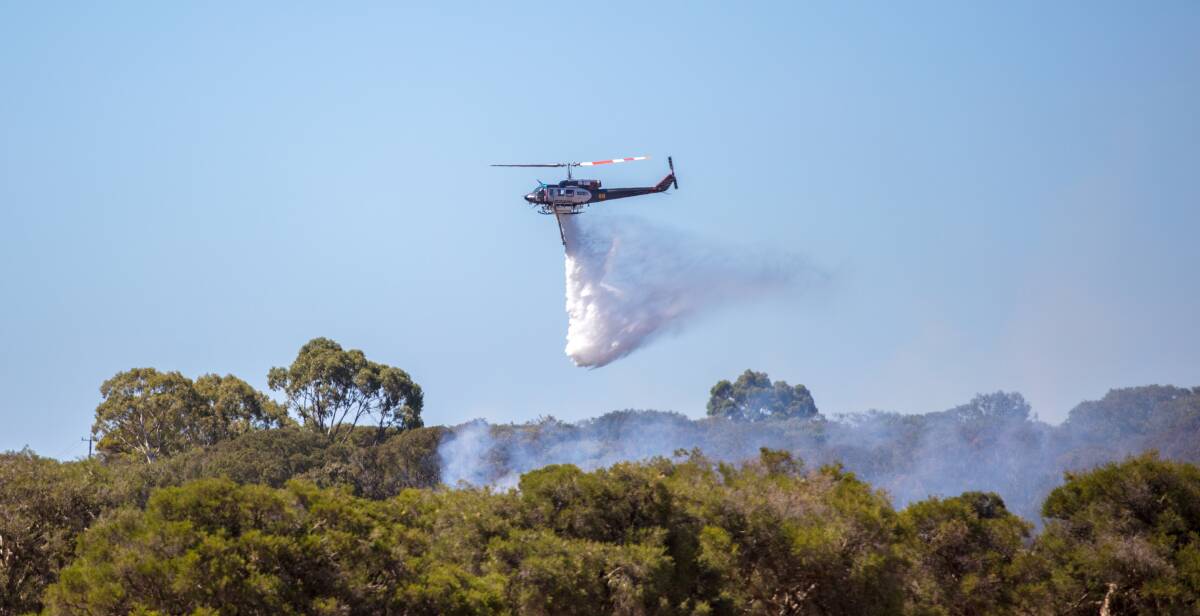 A Department of Fire and Emergency Services spokesperson said the helicopter was sent to Vasse to put out a fire that was inaccessible by vehicles.