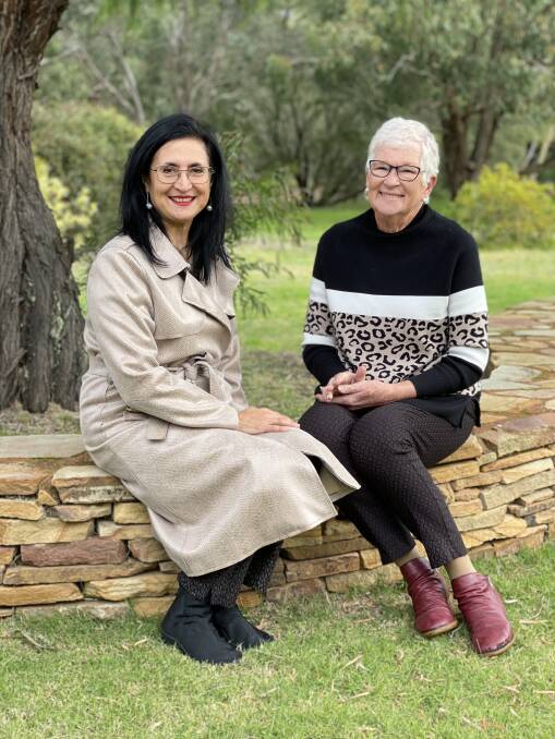 South West Compassionate Communities Network chair professor Samar Aoun is proudly promoting the Community Connector Program which links volunteers like Toni Jacobsen with those who are caring, dying and grieving. Image supplied.