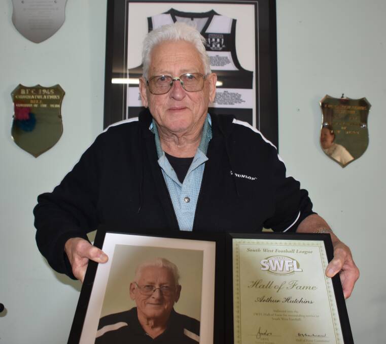 Busselton Football Club trainer Arthur Hutchins was inducted into the SWFL Hall of Fame.