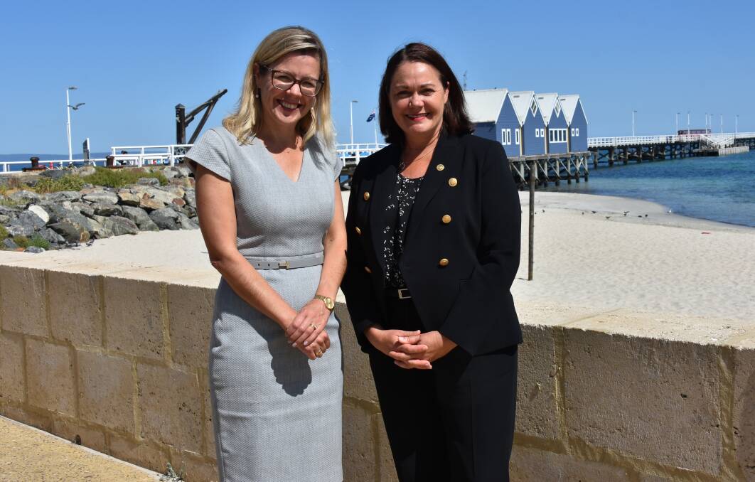 Vasse MLA Libby Mettam and opposition leader Liza Harvey who was in Busselton to meet with community members ahead of next year's state election.