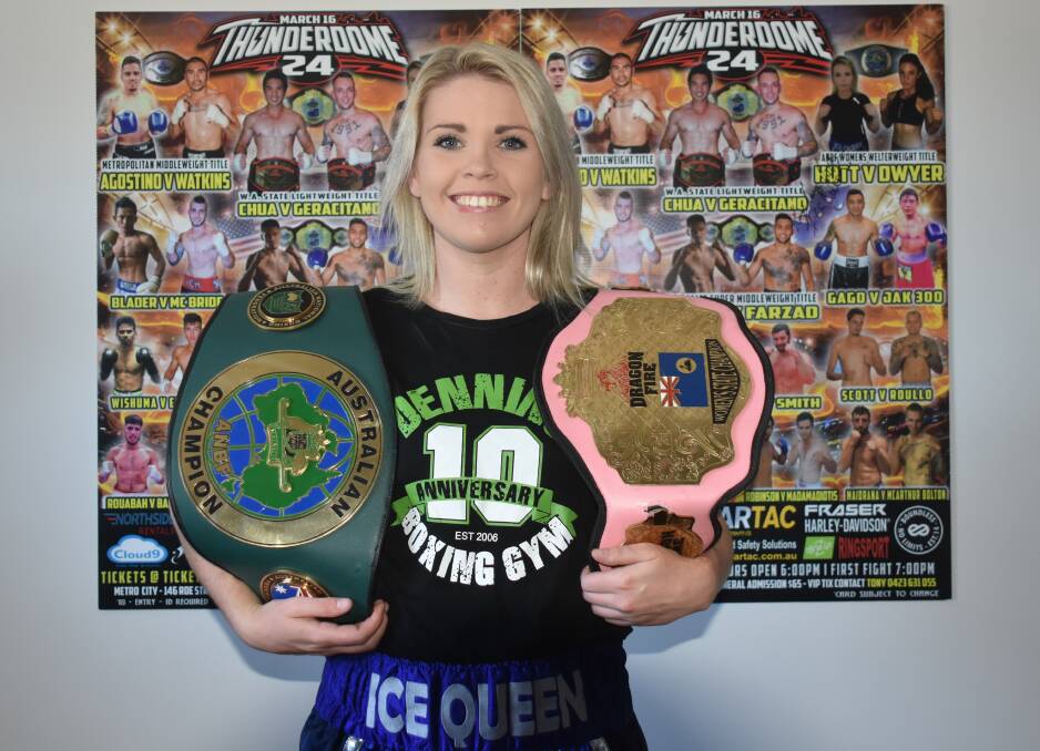 Ice Queen Kylie Hutt brought home her third title belt and is now the national champ.