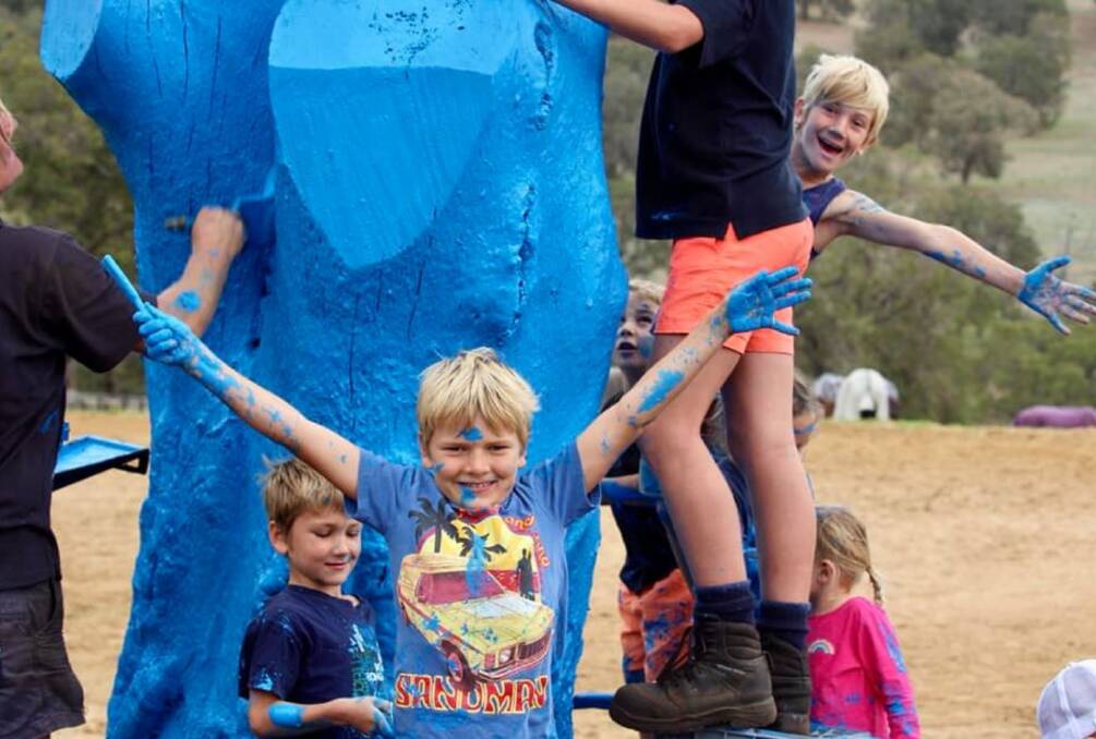 Vasse Estate are holding a blue tree painting day on October 3, 2020. Image supplied.