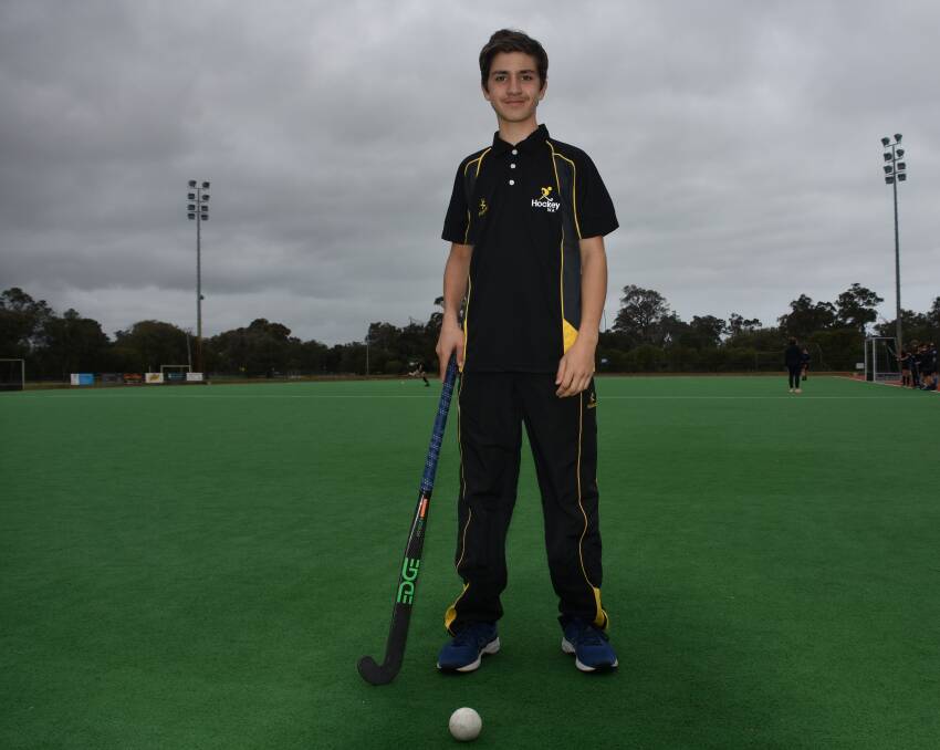 Busselton young gun Blake Murdoch was recruited to the under 13's WA state hockey team. Photo by Emma Kirk.