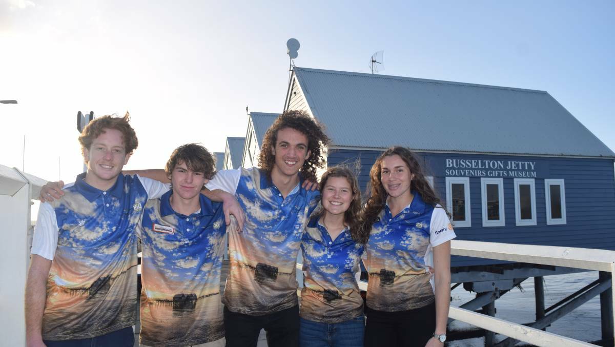  The Jetty Crew's Griffin Jancey, Kynan Criddle, James Allan, Portia Mann and Bianca Gervasi earlier this year.