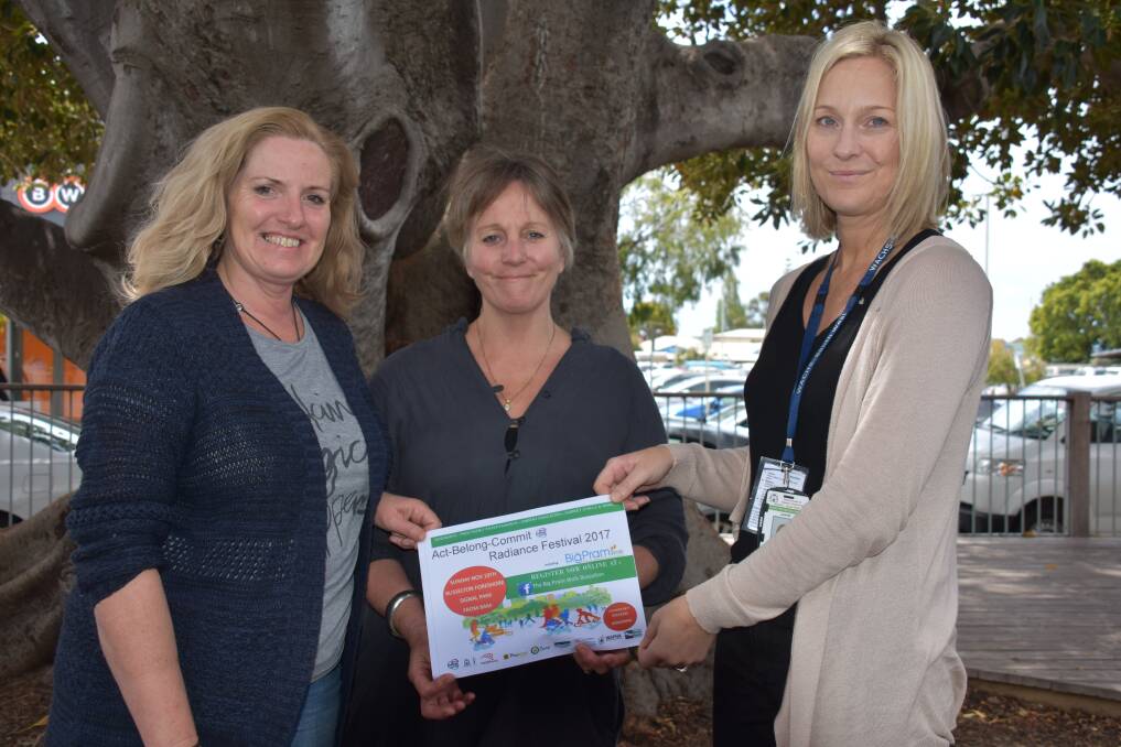 South West Women's Health educator Anne Mackay,  Lamp program manager Sue Kosicki and child health nurse Janine Page representing three of the 12 agencies and community members who have worked on the project since March.