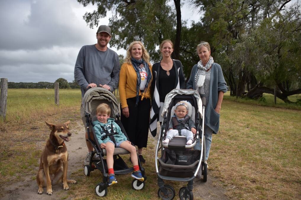 South West Women's Health educator Anne Mackay and the Stewart family will be taking part in the Big Pram Walk Radiance Festival on Sunday November 10, 2019 at Signal Park in Busselton.