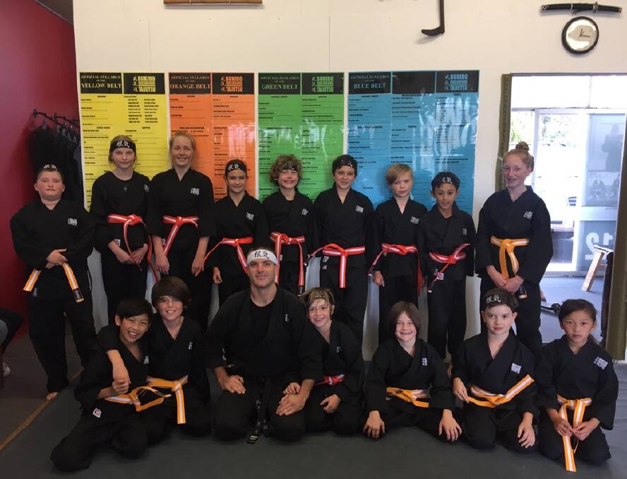 The team from Bukido Taijutsu took their gradings in their mixed martial art last week. Image supplied.