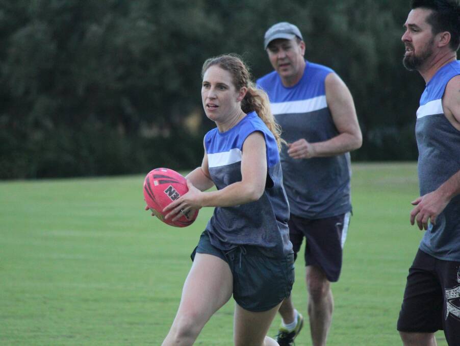 On the run: Some of the action from the Busselton Touch Football games played recently. Photo: Supplied.