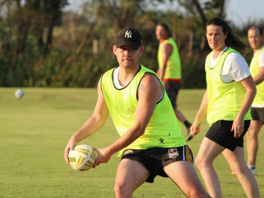 Ready to throw: Bushchook's Kahurangi Hunt looks to make a pass to a team-mate during a recent match in the Busselton Touch Football fixture. Photo: Supplied.