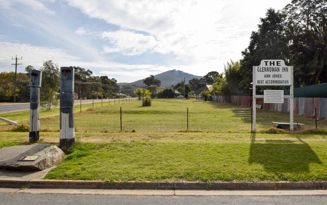 Piece of history: The site of the Kelly Gang siege is on the market for the first time in 65 years. A fig tree is the only remnant of what existed on the block when it housed Ann Jones' Glenrowan Inn. Picture: GARRY NASH REAL ESTATE