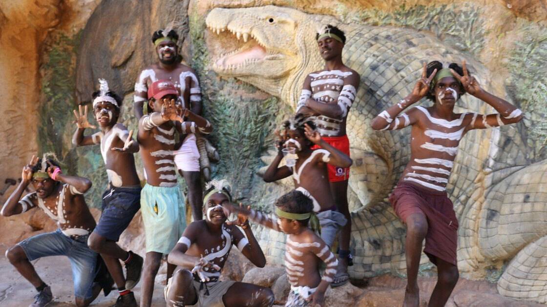 Doomadgee Dance Culture perform at Riversleigh 25th anniversary of world heritage listing. Photo: Queensland National Parks.