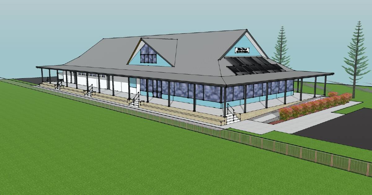 A concept drawing of the new sporting pavilion, which will be located to the east of the Busselton Foreshore. Construction will begin next month. Image supplied.