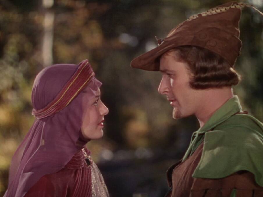 Olivia de Havilland and Errol Flynn in The Adventures of Robin Hood (1938). Picture: Supplied