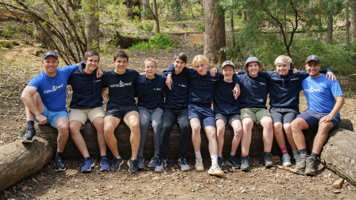 Busselton teenager Marshall Grosse (four from the left) with the group of his new friends from the mental health leadership camp. Photo is supplied.