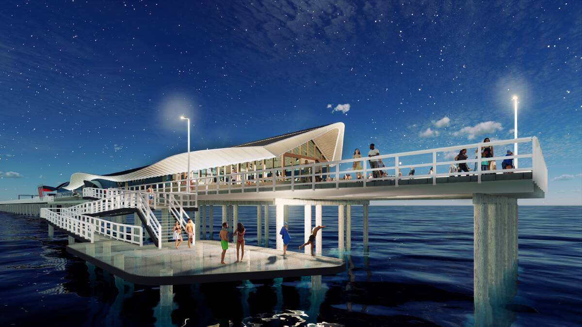 New design: Busselton Jetty Incorporated hope to create a the new platform at the end of the iconic structure. Pictures: supplied.