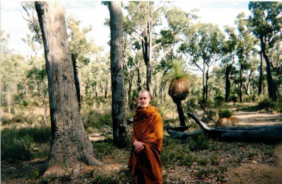 Sol Hanna when he was in his early 20s and in a Buddhist monastery. Photo is supplied.