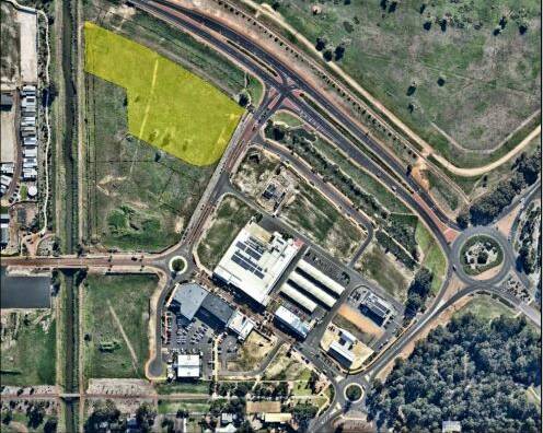 Proposal: GDH Enterprise have submitted a development application for the location shaded in yellow in Vasse. Picture: application document.