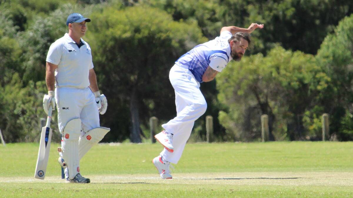 PROMISING DEBUT: Opening bowler Rob Blake took 2-22 in his first appearance for St Marys in A-Grade cricket at the Dunsborough Playing Fields on Saturday. Photo: Vanessa Hatton.