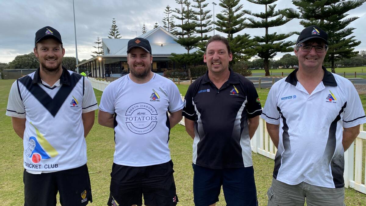 FOUR OF A KIND: YOBS have named four captains for the new cricket season, Haig Colombera, left, Tom Payne, Darren Cameron and Matt Enright. Photo: Matty Braid.