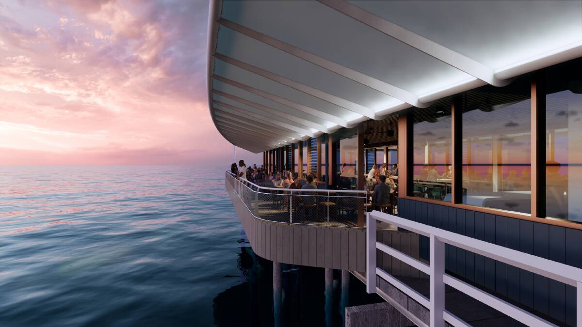  Restaurant: Part of the new design for the Jetty Village is a cantilevered decking.