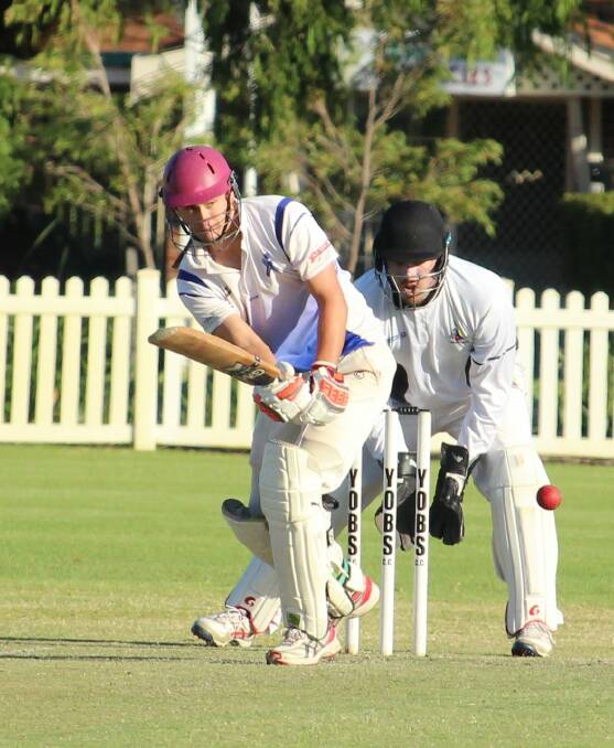 VALUABLE KNOCK: Allrounder Justin Gower top-scored with 42 runs off 42 balls in St Marys B-Grade win over Margaret River Hawks at Gloucester Park on Saturday. Picture: Vanessa Hatton.