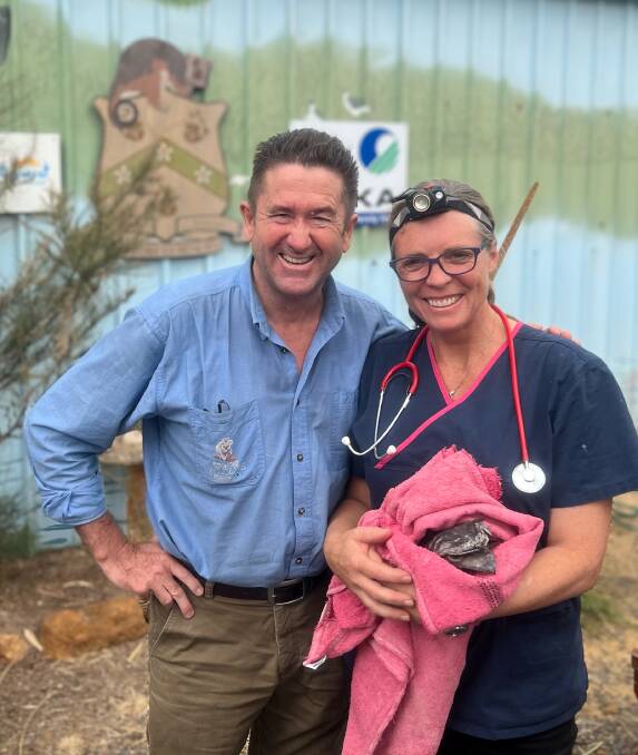 Visit: Byron Bay Wildlife Hospital's Dr Stephen Van Mil visited FAWNAs rescue caravan clinic in Capel. Picture: Supplied.