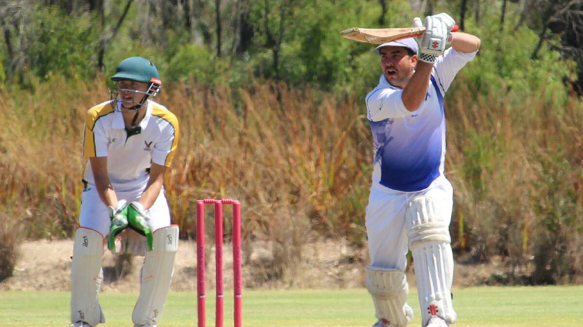 Veteran allrounder Danny Hatton will again be one of the key players this season at St Marys Cricket Club. The wicketkeeper is Kade Dittmar from Margaret River Hawks. Photo by Vanessa Hatton